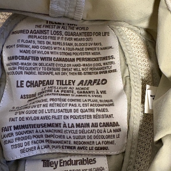 Tilley Airflo Hat in khaki, size 7 (small), EUC - Picture 4 of 8